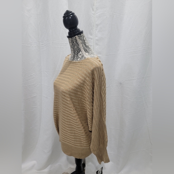 Alfani Sweater Gold with Glimmer Women's Sweater PXL - Picture 4 of 7